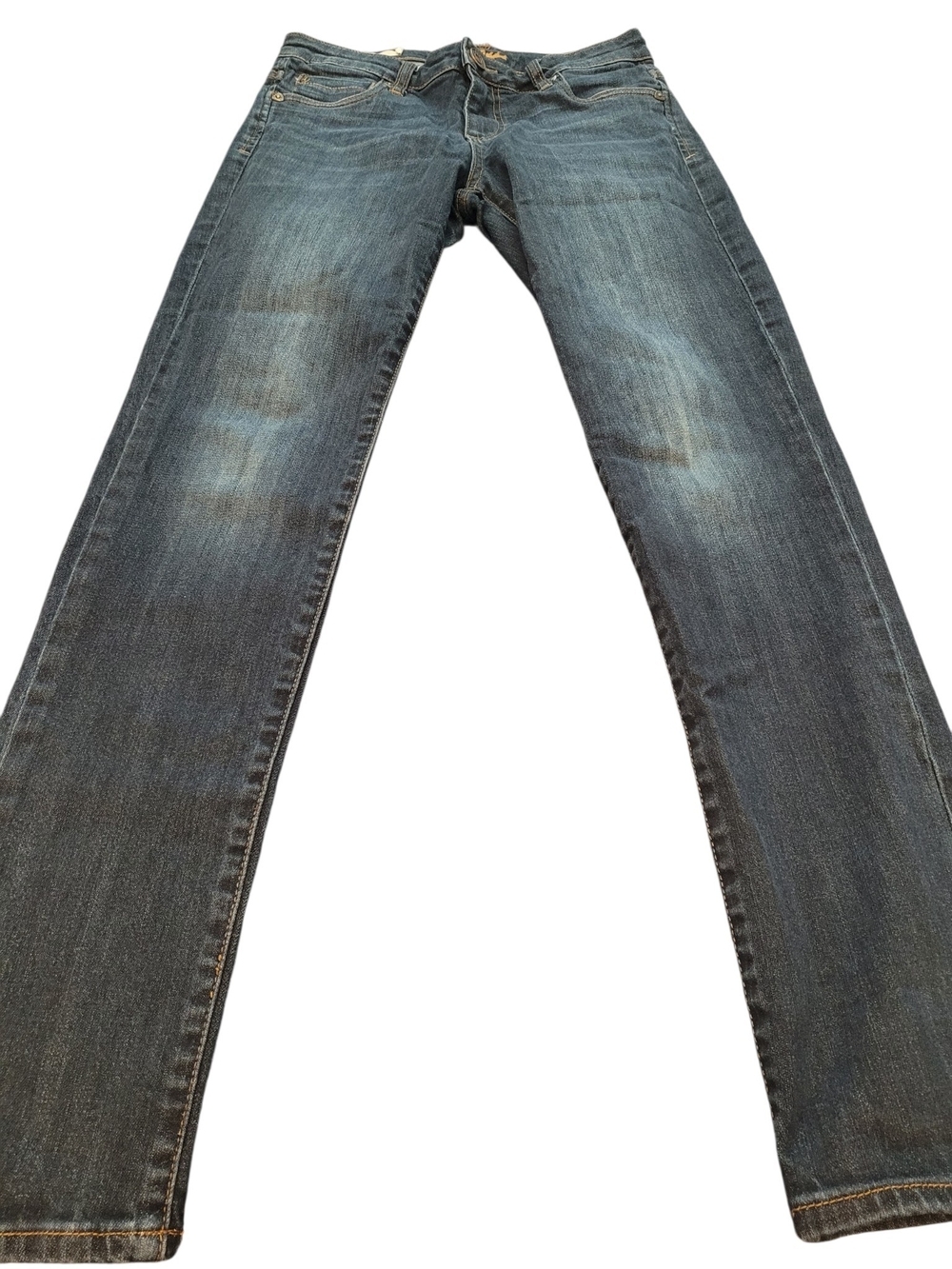 7 For All Mankind Women’s 27 Blue Wash Straight Bootcut Jeans Stretch Denim